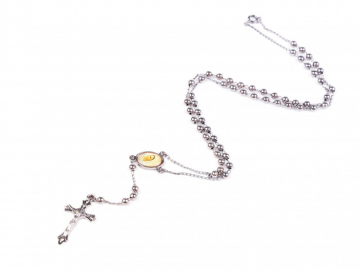 Rosary with Metal Beads