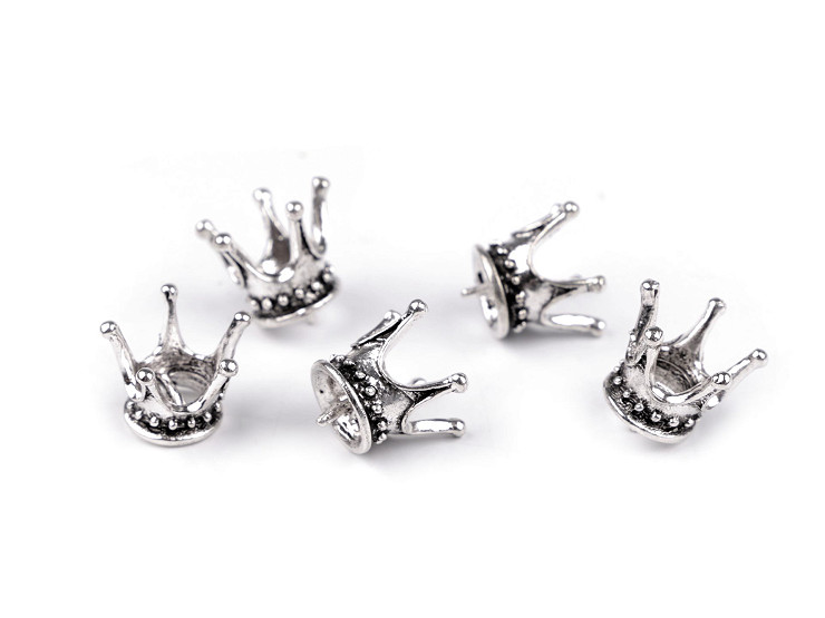 Metal Crown for sewing / pinning 14x15 mm