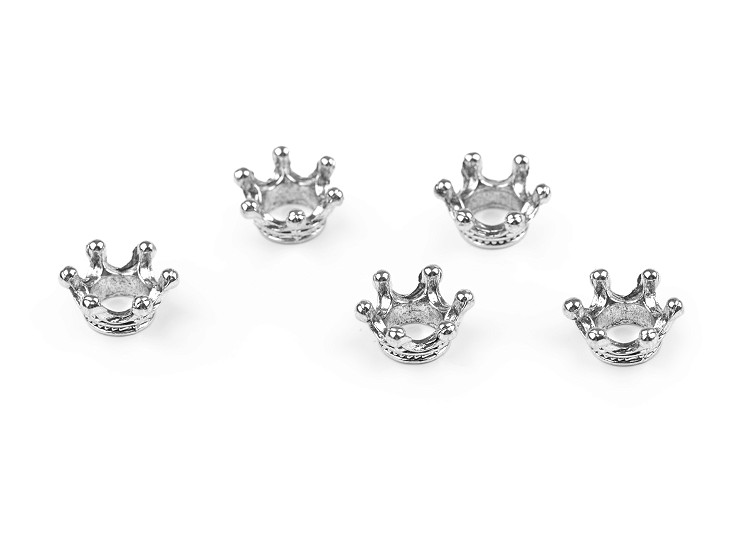 Metal Crown Spacer / Bead 6x14 mm