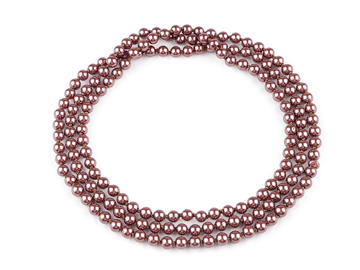 Naszyjnik imitacja perełek długi retro 