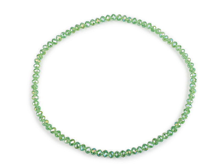 Nyakék rugalmas csiszolt üveg kövekkel kaláris