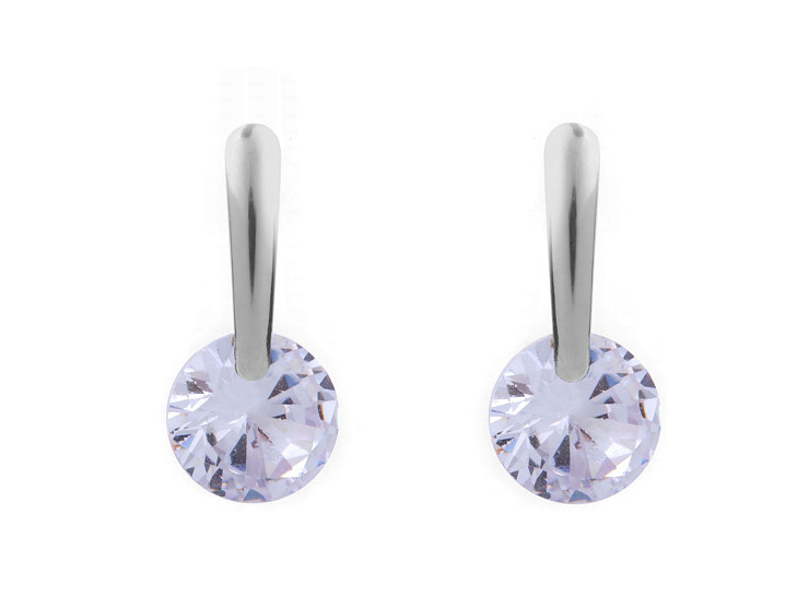 Boucles d’oreilles en acier inoxydable avec strass