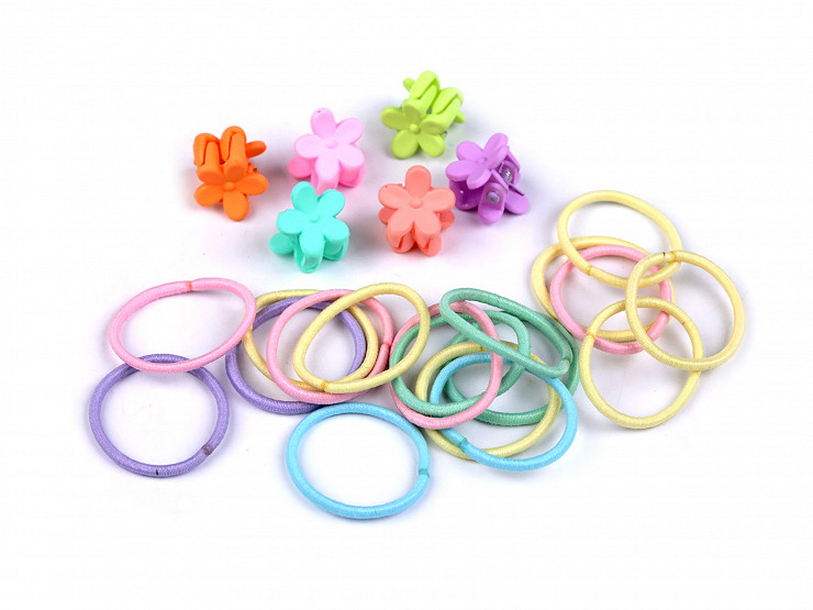 Hair Ties and Hair Claw Clips Set