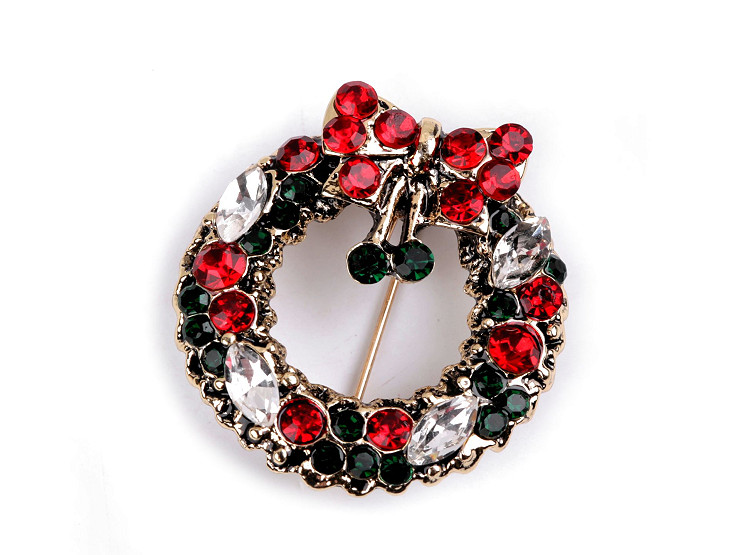 Broche con pedrería, corona