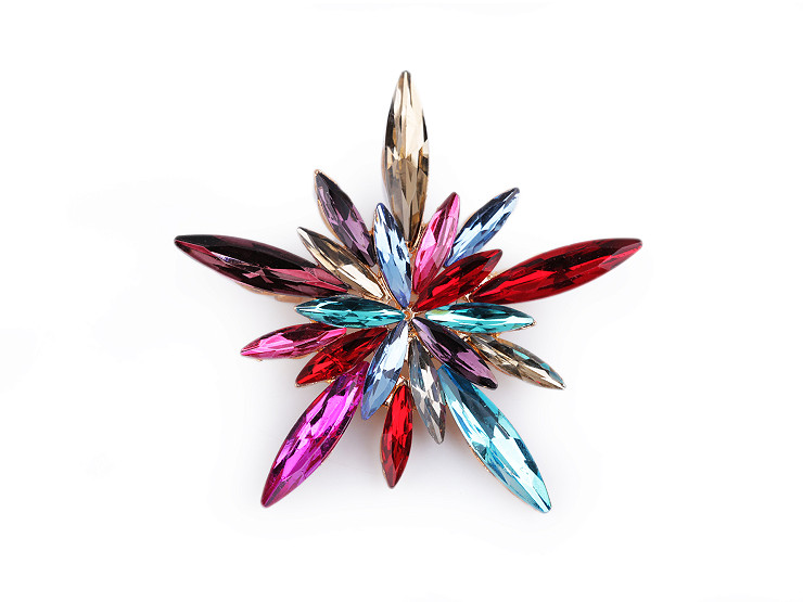 Brooch with Rhinestones, Snowflake