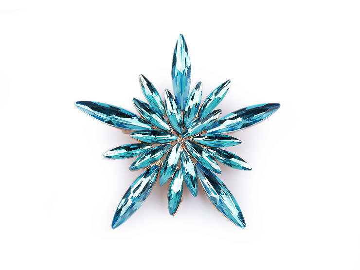 Brooch with Rhinestones, Snowflake