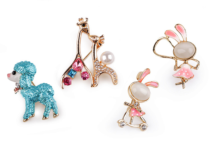 Brooch - Rabbit, Sheep, Giraffe, Fox 