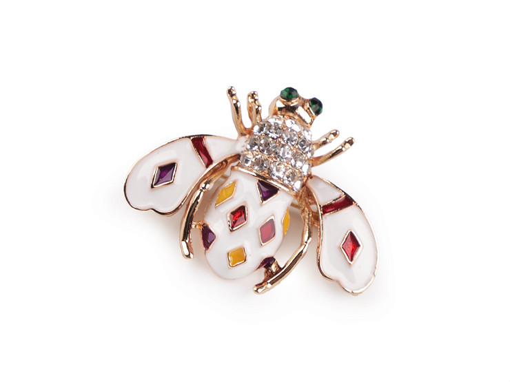 Brooch with Rhinestones - Honeybee