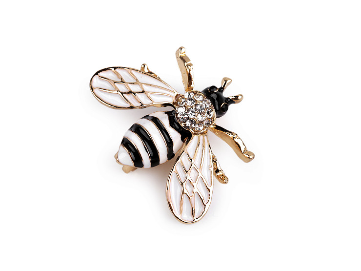 Brooch with Rhinestones, Honeybee