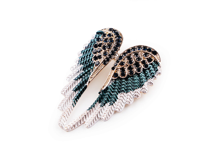 Brooch with Rhinestones - Wings