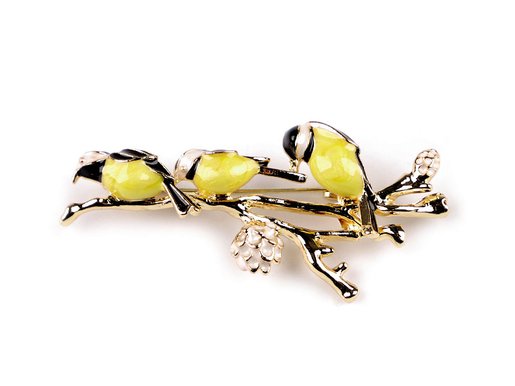 Broche avec strass, Oiseaux