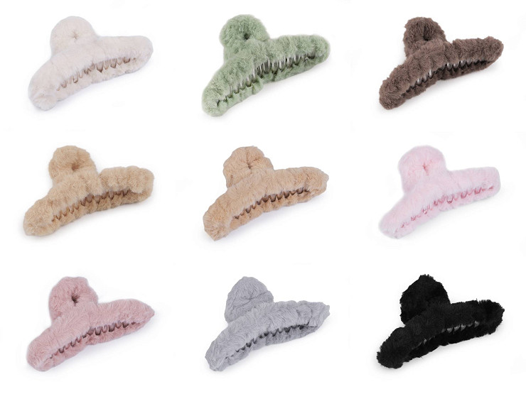 Skřipec do vlasů kožešinový