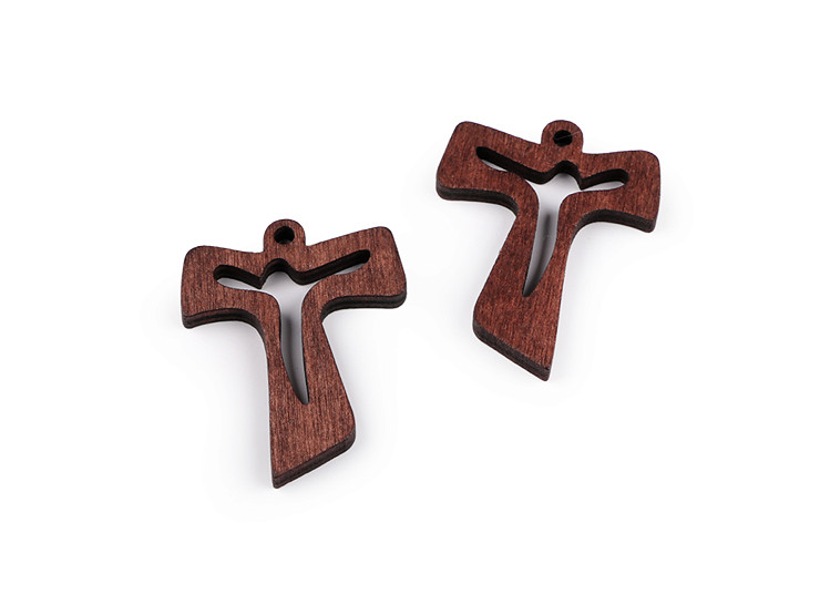 Holzanhänger Kreuz, 30 x 38 mm