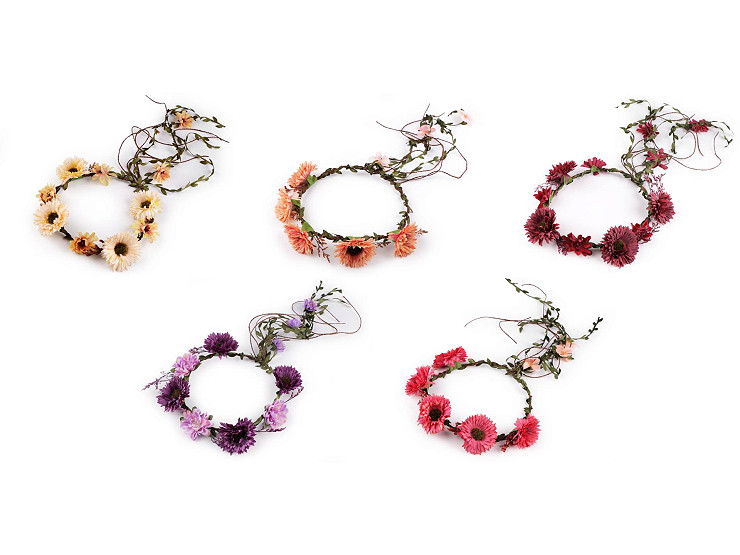 Couronne de fleurs pour coiffure