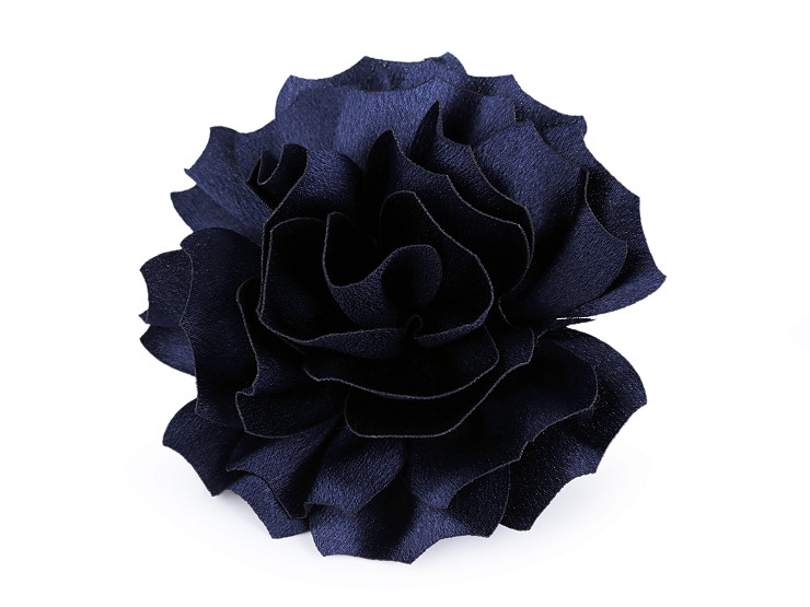 Spilla/ornamento per capelli, fiore in raso, dimensioni: Ø 11 cm