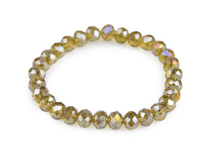 Bratara elastcica din margele de sticla cu efect AB