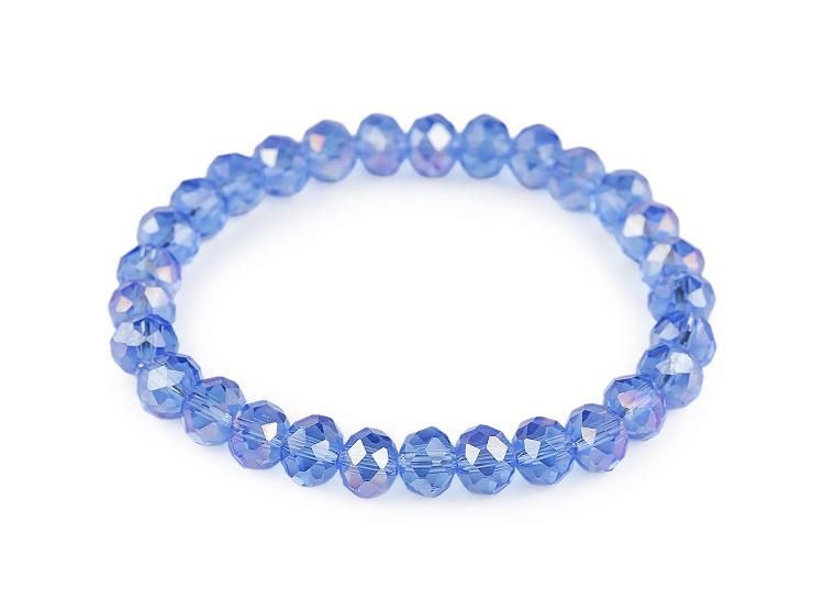 Bratara elastcica din margele de sticla cu efect AB