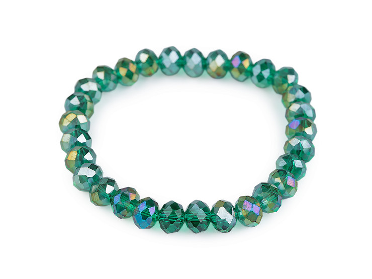 Bratara elastcica din margele de sticla cu efect AB