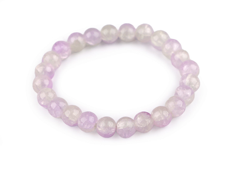 Bracelet extensible en perles de verre
