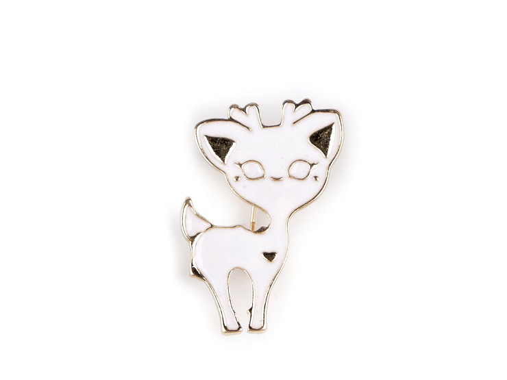 Brooch - cat, dog, doe