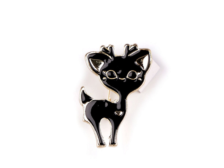 Brooch - cat, dog, doe