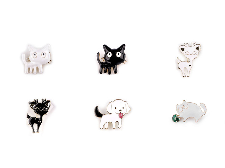 Broche - Chat, Chien, Biche