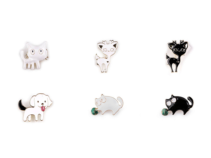 Brošňa mačka, pes, srnka