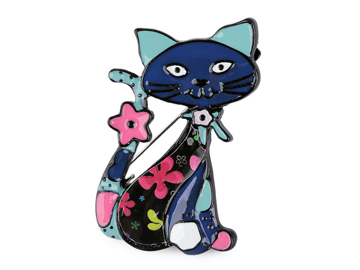 Metalni broš – pas, mačka