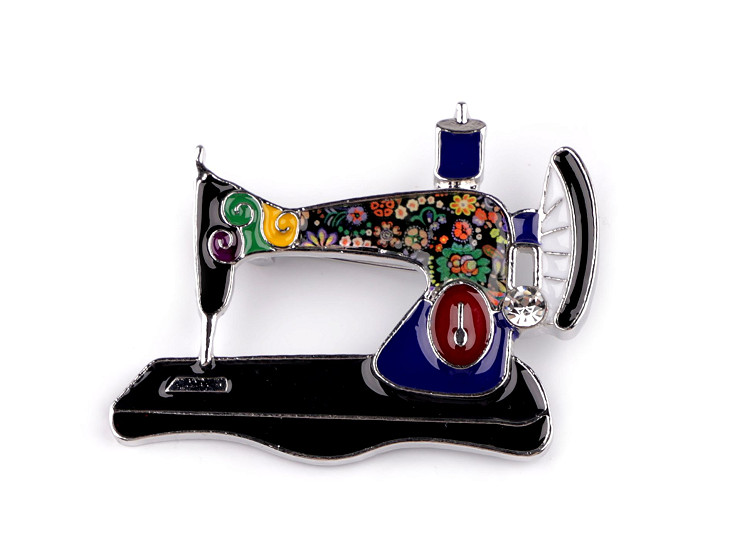 Broche metálico: máquina de coser