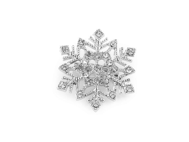 Broche avec strass, Flocon de neige