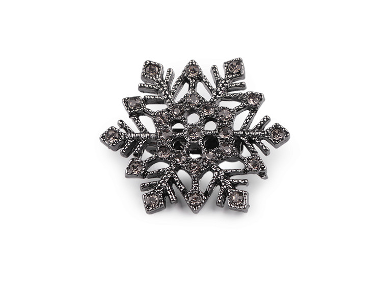 Broche avec strass, Flocon de neige