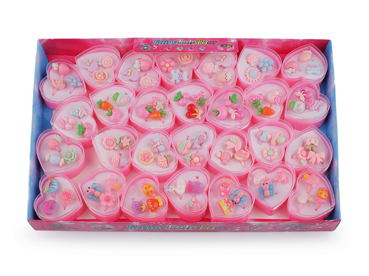 Set of kids rings in a heart box STOKLASA Haberdashery and Fabrics