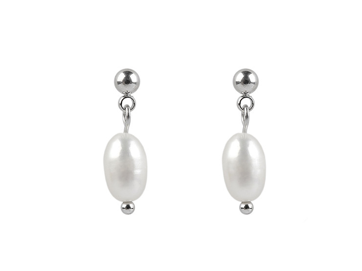 Perlové náušnice z nerezovej ocele