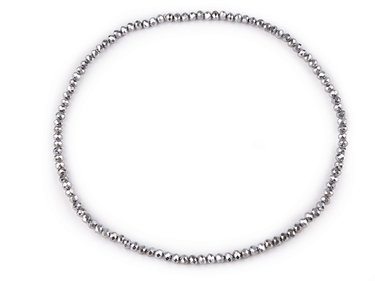 Ελαστικό κολιέ από κομμένες γυάλινες χάντρες