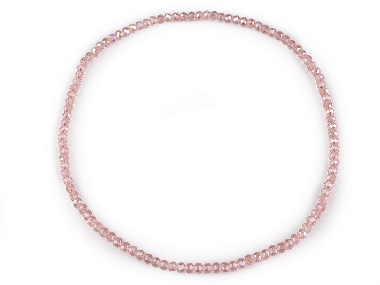 Collier extensible en perles de verre taillées