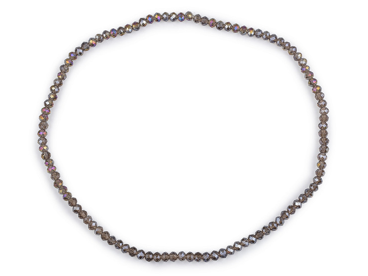 Naszyjnik elastyczny z szlifowanych szklanych koralików 