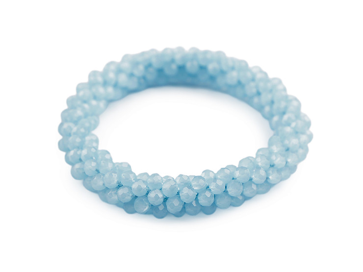 Náramek / gumička z broušených korálků