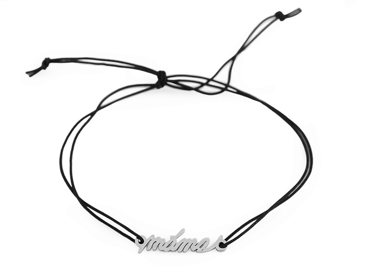 Bracelet with stainless steel pendant, máma