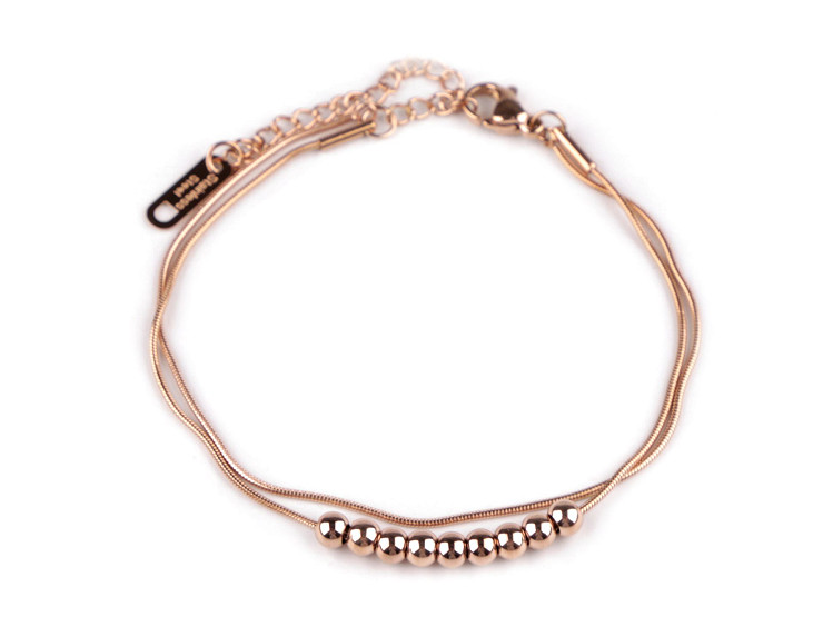 Stainless steel double snake bracelet