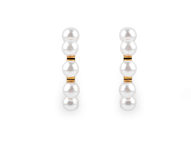 Stainless steel earrings with pearls