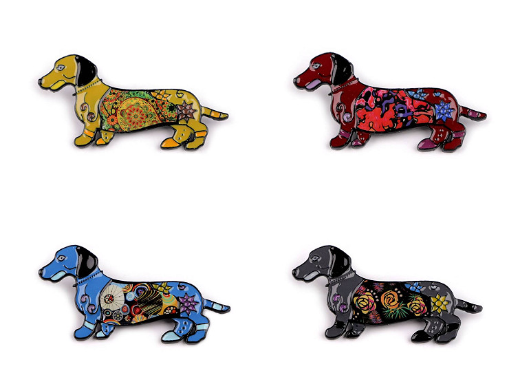 Broche, perro salchicha