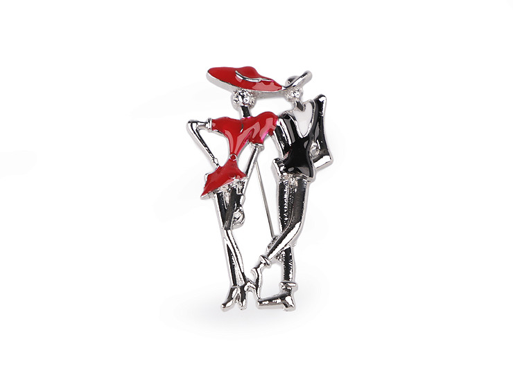 Broche, modelo, pareja de bailarines