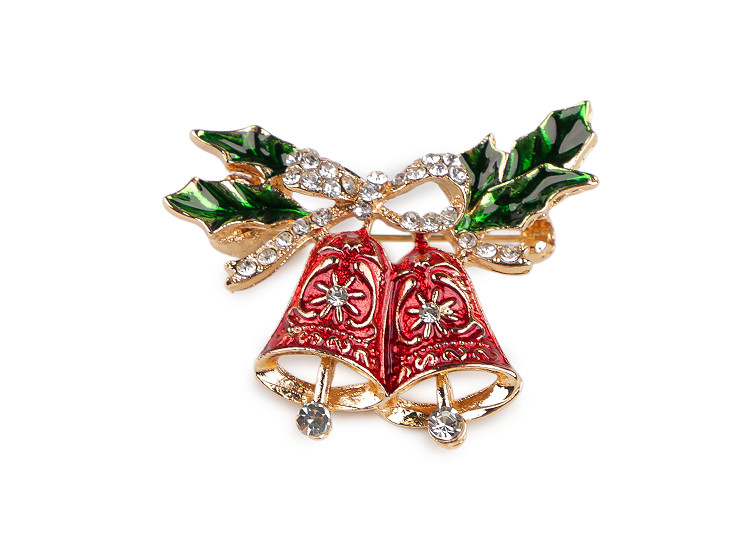 Broche de Navidad con pedrería