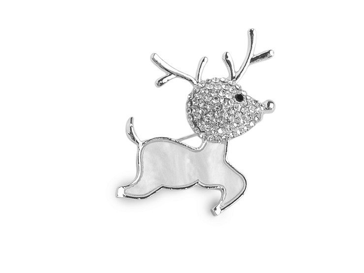 Broche con pedrería, reno