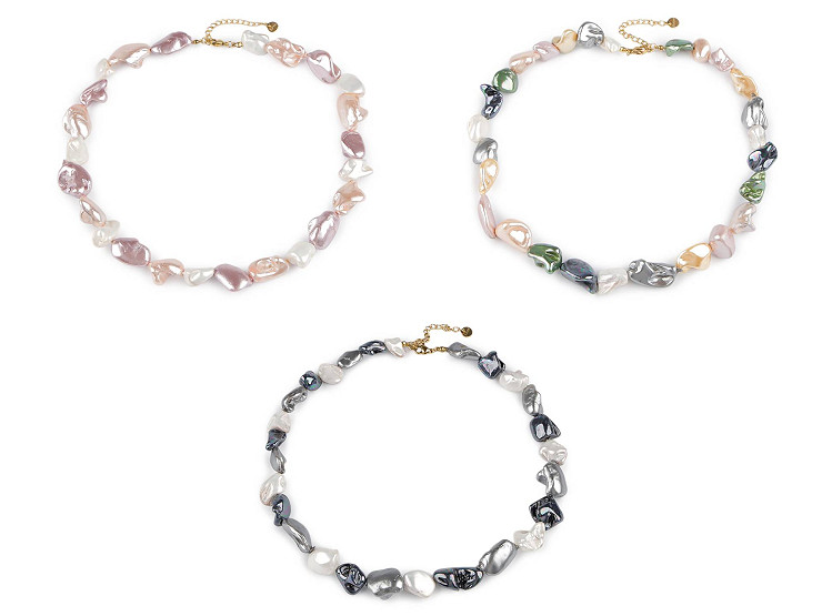 Naszyjnik perłowy z fragmentów muszli 