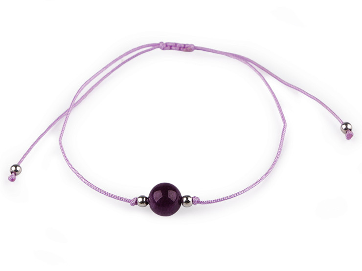 Náramek shamballa minerální korálek