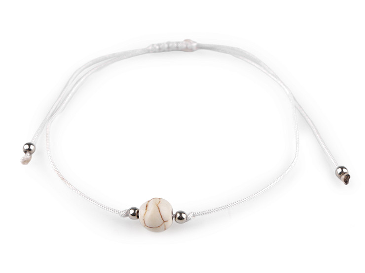 Náramek shamballa minerální korálek