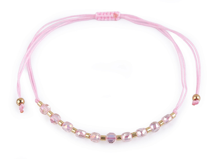 Náramok shamballa brúsené korálky s AB efektom