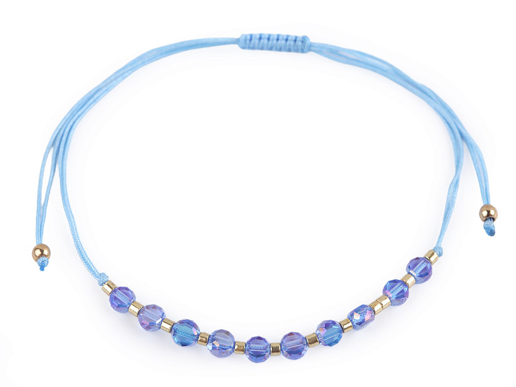 Náramok shamballa brúsené korálky s AB efektom