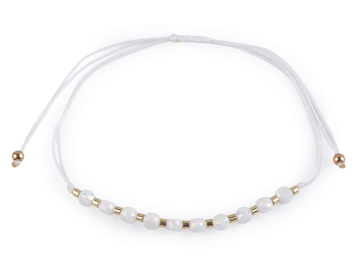 Náramok shamballa brúsené korálky s AB efektom